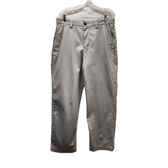DOCKERS Classic Fit Flat Front Chino Pants Trousers 34x32 Gray - Picture 1 of 9